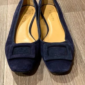 Talbots Suede Navy Women’s Ballet Flats Size 7M.